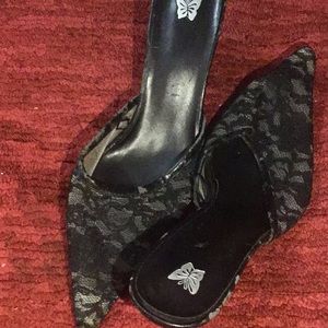 Lace slip ins. Mule slides